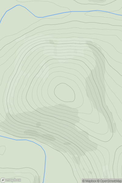 Thumbnail image for Drumgoudrum Hill showing contour plot for surrounding peak