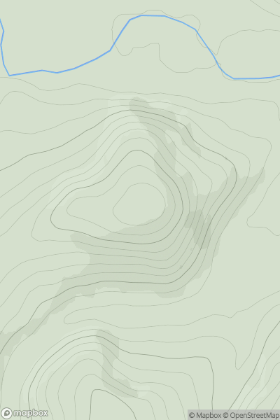 Thumbnail image for Trancie Hill showing contour plot for surrounding peak