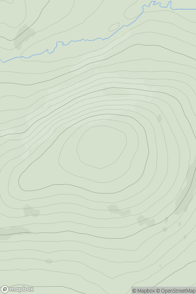 Thumbnail image for Hill of Skares showing contour plot for surrounding peak