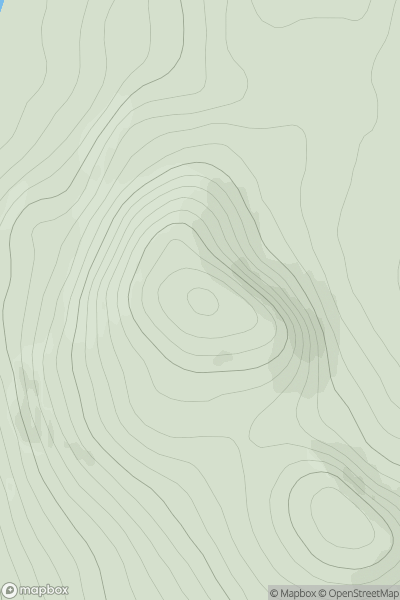 Thumbnail image for Meall nan Clach Ruadha showing contour plot for surrounding peak