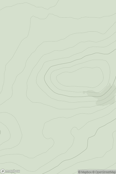 Thumbnail image for Hill of Newleslie showing contour plot for surrounding peak