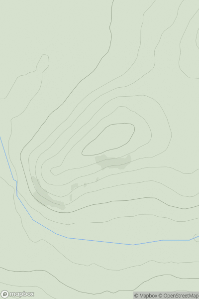 Thumbnail image for Hill of Johnston showing contour plot for surrounding peak