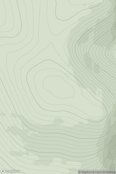 Thumbnail image for Beinn Dhorain showing contour plot for surrounding peak