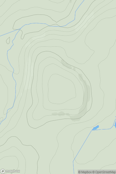 Thumbnail image for Tillybirloch Hill showing contour plot for surrounding peak