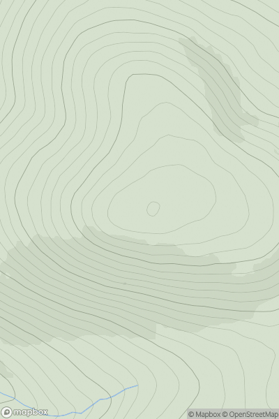 Thumbnail image for Beinn Mhealaich showing contour plot for surrounding peak
