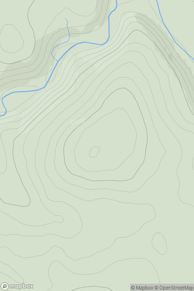 Thumbnail image for Hill of Buchromb showing contour plot for surrounding peak