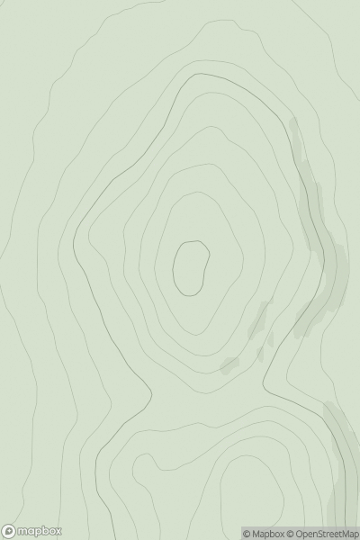 Thumbnail image for Hill of Mungo showing contour plot for surrounding peak