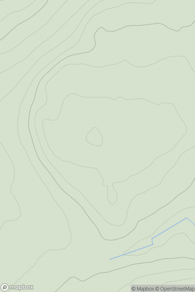 Thumbnail image for Cotton Hill showing contour plot for surrounding peak