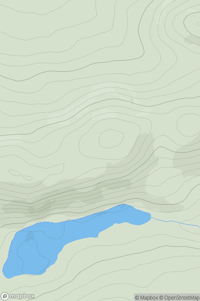 Thumbnail image for Creag a' Ghobhair showing contour plot for surrounding peak