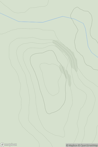 Thumbnail image for Hill of Ythsie showing contour plot for surrounding peak