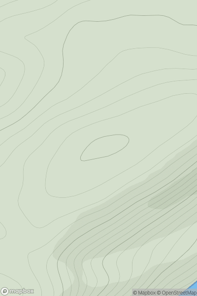 Thumbnail image for Hill of Oxnabool showing contour plot for surrounding peak