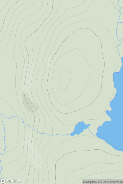 Thumbnail image for Snelda Hill showing contour plot for surrounding peak