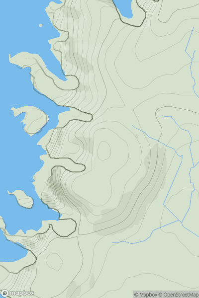 Thumbnail image for Burrashield showing contour plot for surrounding peak