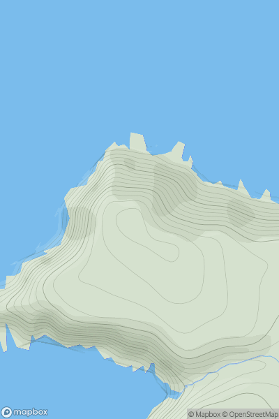 Thumbnail image for Tonga showing contour plot for surrounding peak