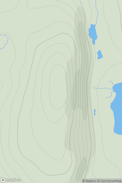 Thumbnail image for Beorgs of Housetter showing contour plot for surrounding peak