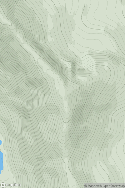 Thumbnail image for Ben More Assynt South Top showing contour plot for surrounding peak