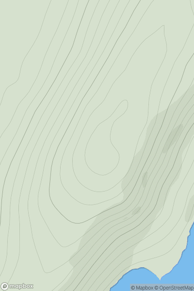 Thumbnail image for Hill of Herrislee showing contour plot for surrounding peak