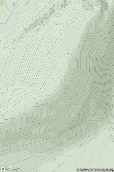 Thumbnail image for Quinag - Sail Gharbh showing contour plot for surrounding peak