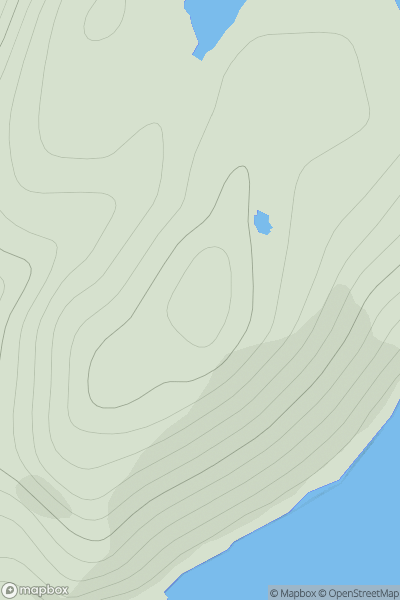 Thumbnail image for Ness of Olnesfirth showing contour plot for surrounding peak