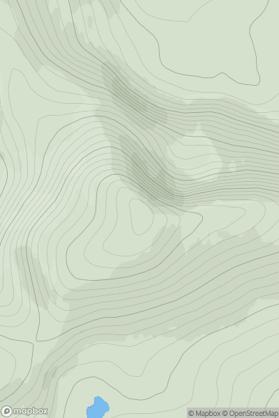 Thumbnail image for Beinn Leoid showing contour plot for surrounding peak