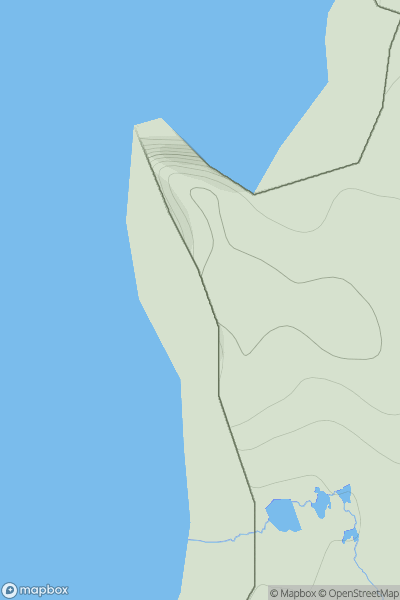 Thumbnail image for Rulkies Hill showing contour plot for surrounding peak