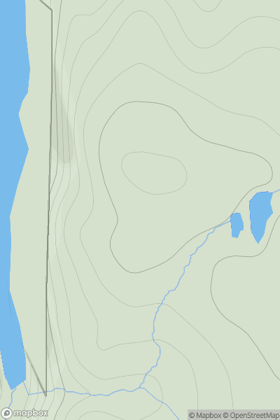 Thumbnail image for Sandwater Hill showing contour plot for surrounding peak