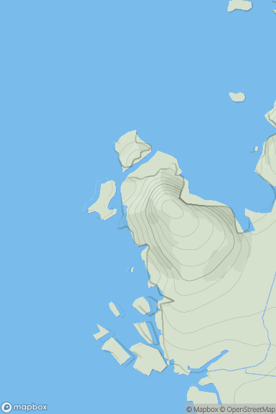 Thumbnail image for Malcolm's Head showing contour plot for surrounding peak