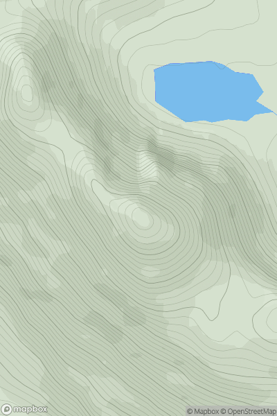 Thumbnail image for Quinag - Spidean Coinich showing contour plot for surrounding peak