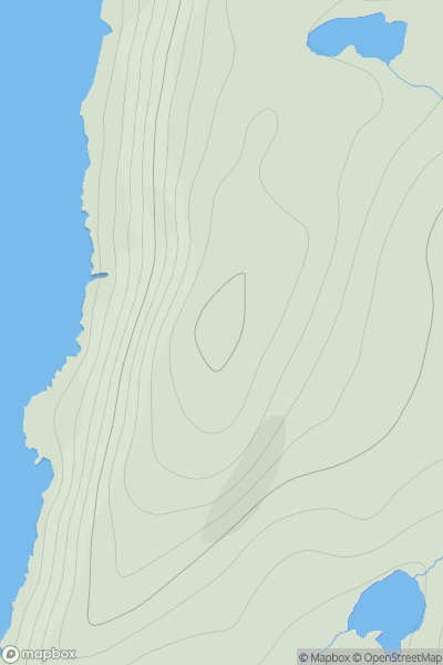 Thumbnail image for Hill of Burwick showing contour plot for surrounding peak