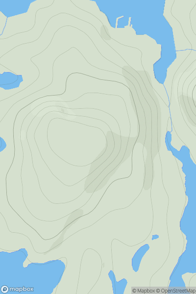 Thumbnail image for Ward of Scollan showing contour plot for surrounding peak
