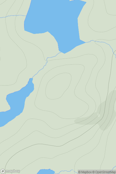 Thumbnail image for Hill of Skellister showing contour plot for surrounding peak