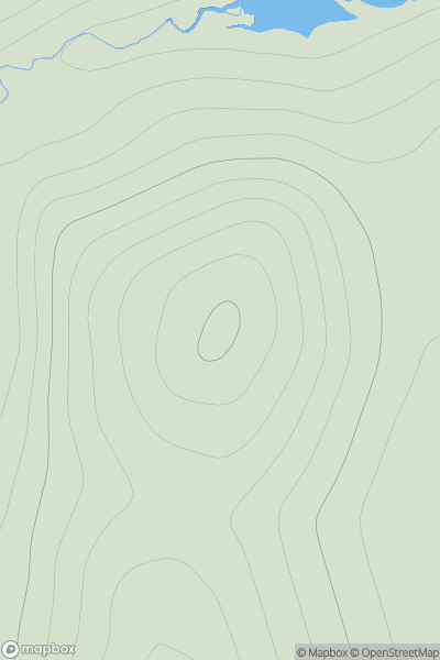 Thumbnail image for Hill of Bardister showing contour plot for surrounding peak
