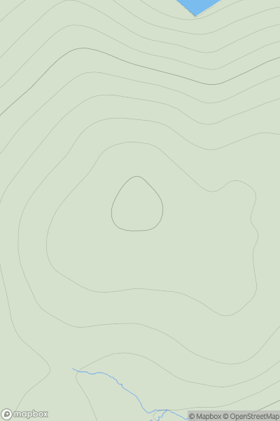 Thumbnail image for Hill of Lussetter showing contour plot for surrounding peak