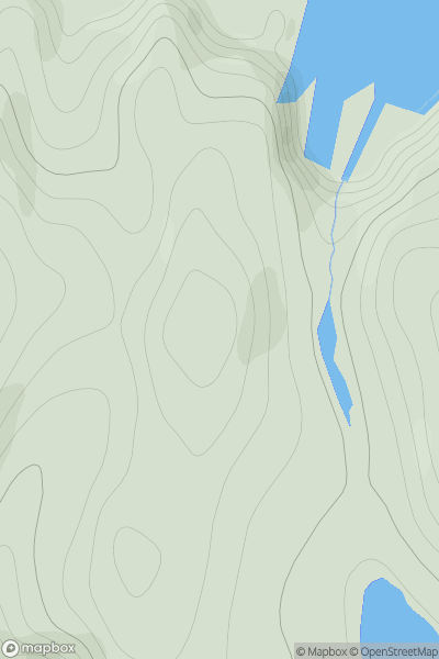 Thumbnail image for North Lee of Setter showing contour plot for surrounding peak