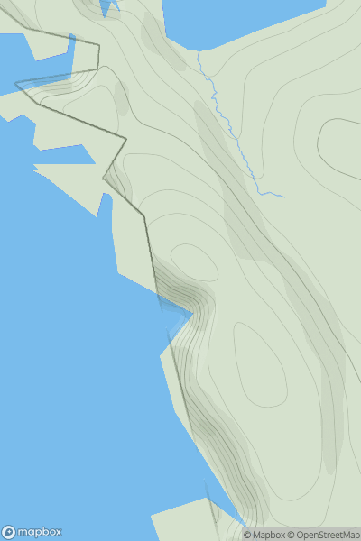 Thumbnail image for West Hill of Ham showing contour plot for surrounding peak