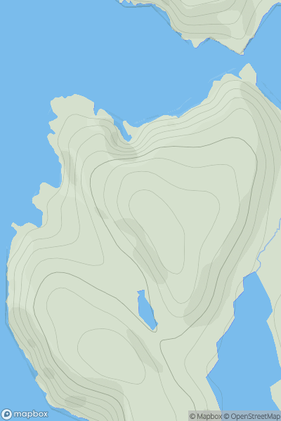 Thumbnail image for Ness of Culsetter showing contour plot for surrounding peak