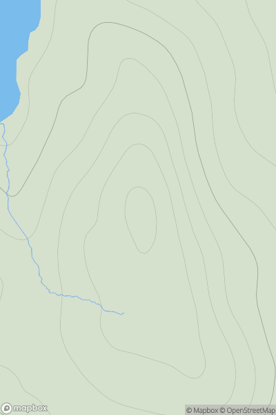 Thumbnail image for Hill of Dalsetter showing contour plot for surrounding peak
