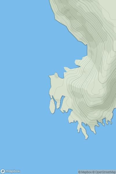 Thumbnail image for Muckle Hallitie showing contour plot for surrounding peak