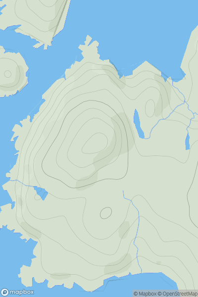 Thumbnail image for Crokna Vord showing contour plot for surrounding peak