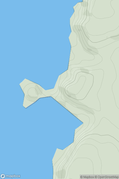 Thumbnail image for Noup o' Noss showing contour plot for surrounding peak