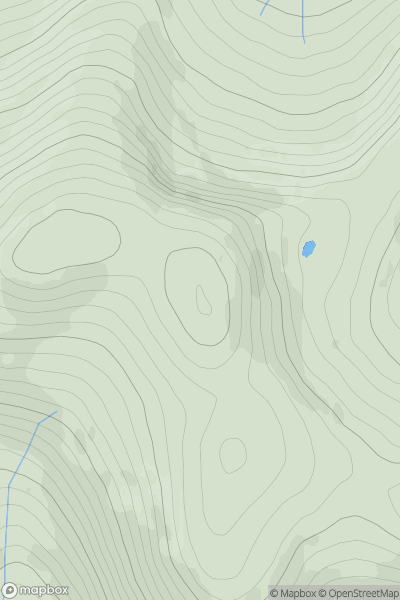 Thumbnail image for Meall Garbh East Top showing contour plot for surrounding peak