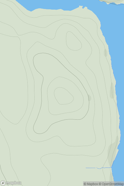 Thumbnail image for Orwick Hill showing contour plot for surrounding peak