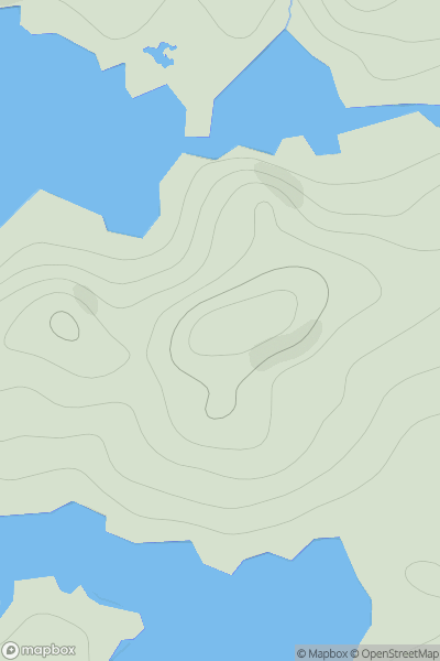 Thumbnail image for Muckle Billerin showing contour plot for surrounding peak
