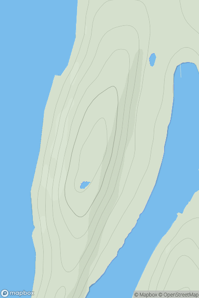 Thumbnail image for Hill of Olligarth showing contour plot for surrounding peak