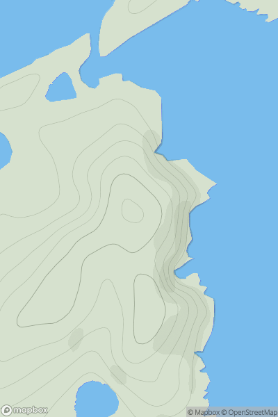 Thumbnail image for Score Hill showing contour plot for surrounding peak