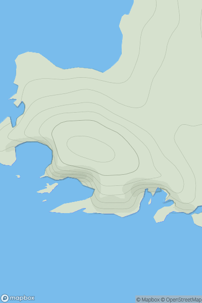 Thumbnail image for Hill of Feilie showing contour plot for surrounding peak