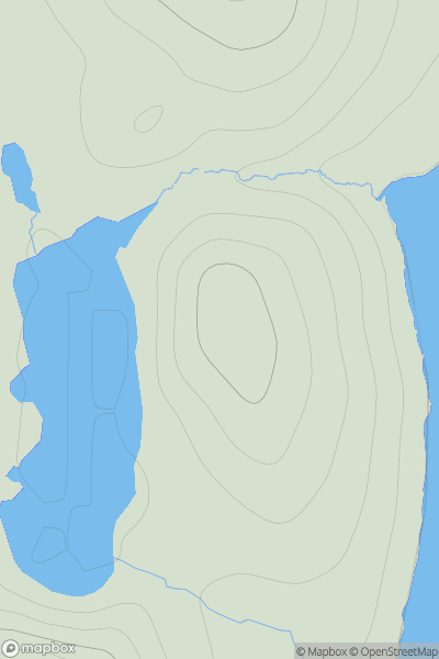 Thumbnail image for Knowes of Lunnister showing contour plot for surrounding peak