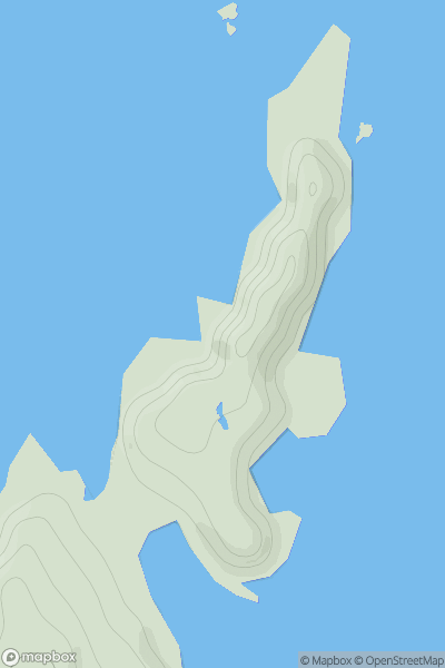 Thumbnail image for Isle of Fethaland showing contour plot for surrounding peak