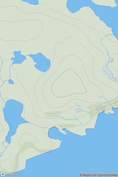 Thumbnail image for Wards of Mucklure showing contour plot for surrounding peak