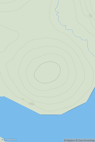Thumbnail image for Ness of Bixter showing contour plot for surrounding peak